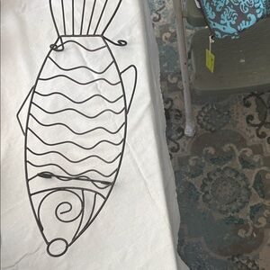 Decorative Black Wire Fish Bowl on legs